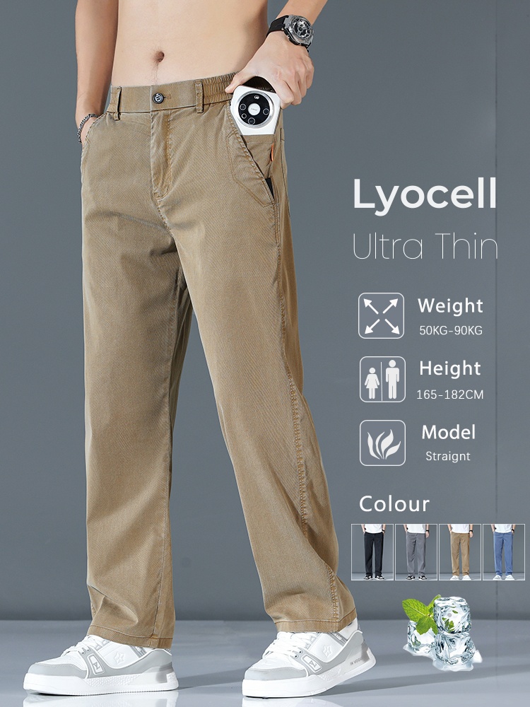 Summer Clothing Brands - Ultra-ince Lyocell Moda Gevşek Rahat Pantolon
