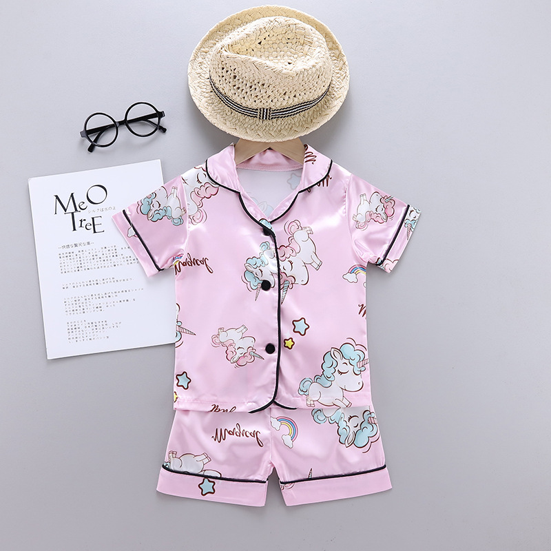 Summer Clothing Baby Girl - Unicorn Bebek Kız Pijama Giyim Seti