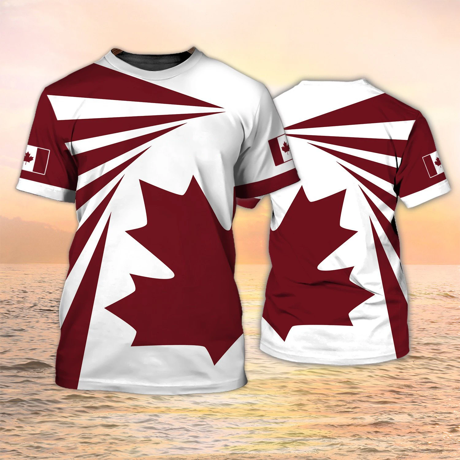 Kanada Bayrağı 3D Baskılı Tişö - Summer Clothing Women Canada incelemesi ve fiyatı